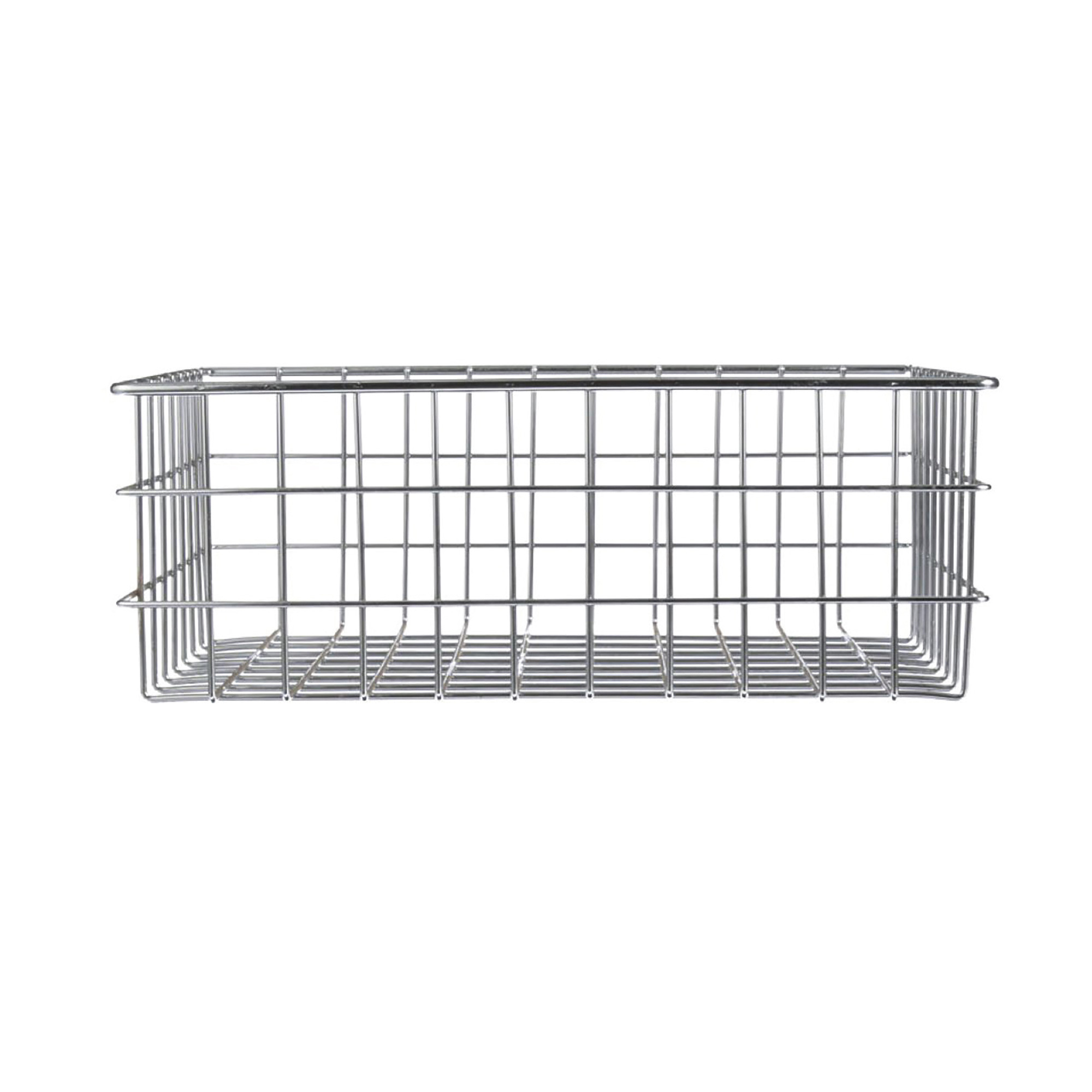 Marlin Steel Wire Material Handling Basket, Chrome-Plated, 16in.L x 13in.W x 6in.H